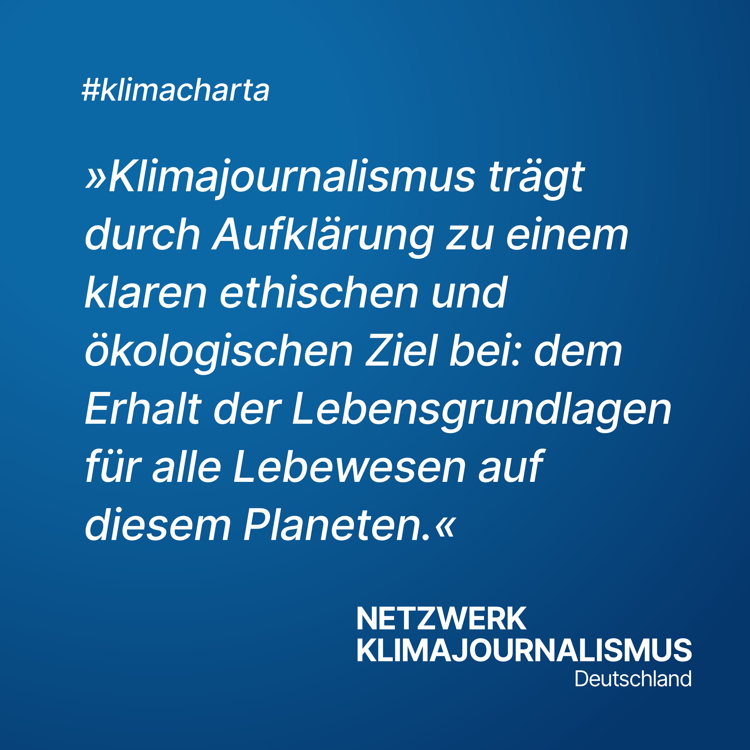 KlimaCharta: Aufklärung. Bild: copy Netzwerk Klimajournalismus Deutschland